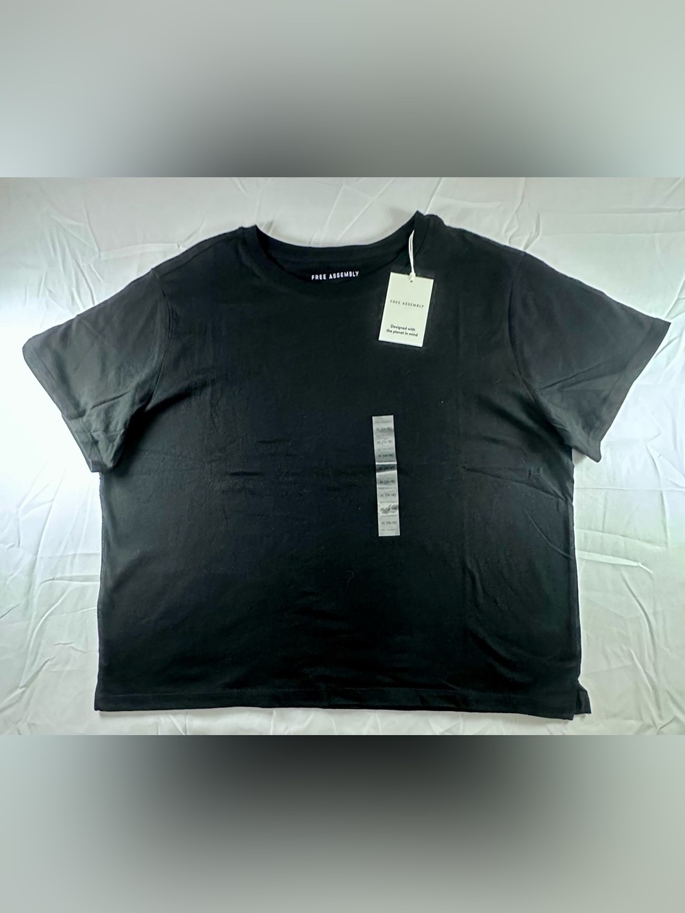 Free Assembly Black Short Sleeve Crew Tee with Tag